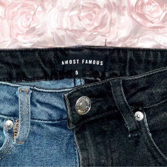 ALMOST FAMOUS 🍁 Black/Denim shorts - Picture 5 of 5
